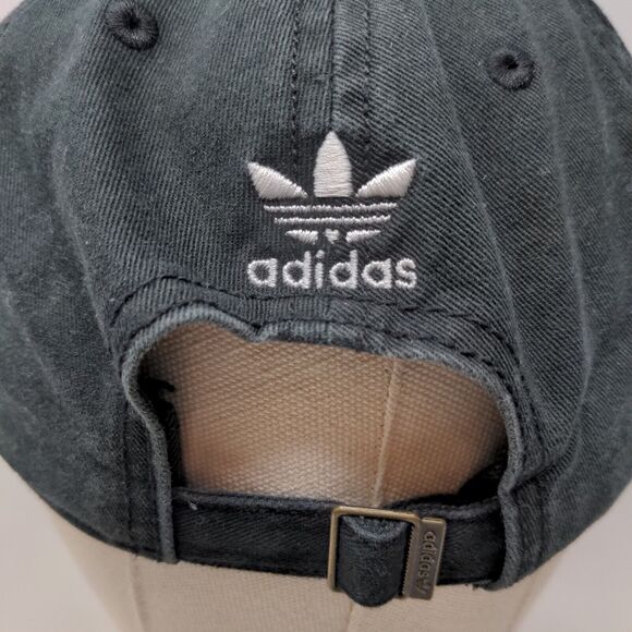 Adidas Men's Slideback Hat Black OSFA Embroidered Trefoil Logo 100% Cotton - Picture 8 of 11